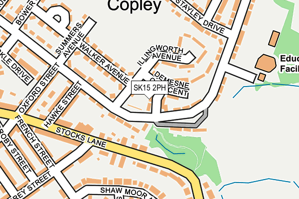 SK15 2PH map - OS OpenMap – Local (Ordnance Survey)