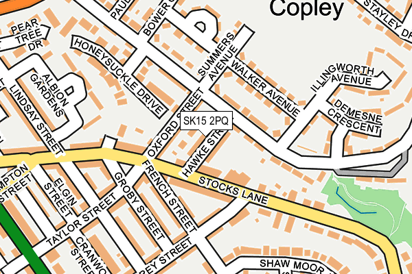 SK15 2PQ map - OS OpenMap – Local (Ordnance Survey)