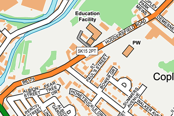 Map of PJF CREATIVE LTD at local scale
