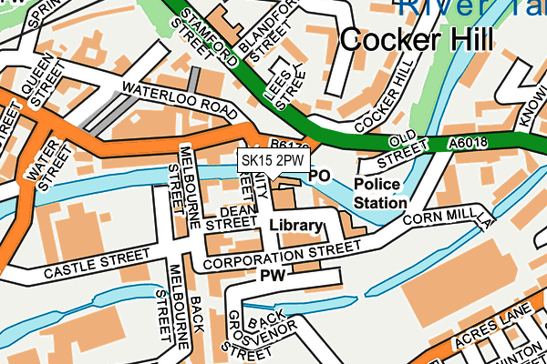 SK15 2PW map - OS OpenMap – Local (Ordnance Survey)