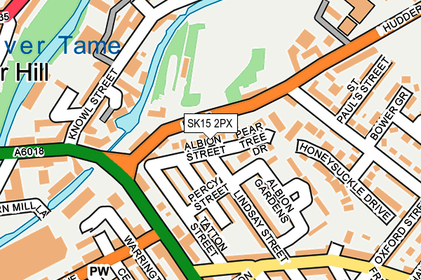 SK15 2PX map - OS OpenMap – Local (Ordnance Survey)