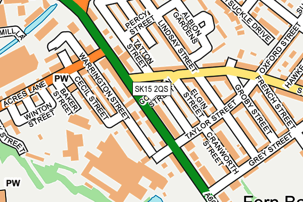 SK15 2QS map - OS OpenMap – Local (Ordnance Survey)
