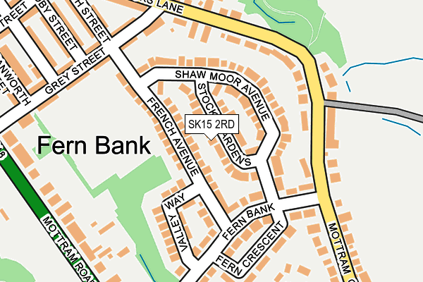 SK15 2RD map - OS OpenMap – Local (Ordnance Survey)