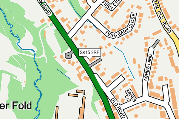 SK15 2RF map - OS OpenMap – Local (Ordnance Survey)