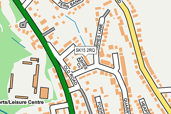 SK15 2RQ map - OS OpenMap – Local (Ordnance Survey)