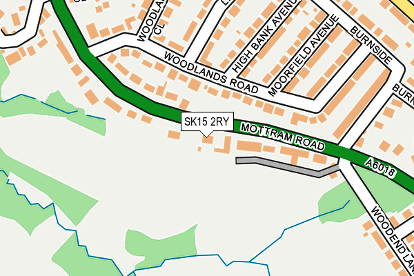 SK15 2RY map - OS OpenMap – Local (Ordnance Survey)