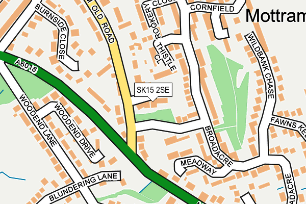 SK15 2SE map - OS OpenMap – Local (Ordnance Survey)