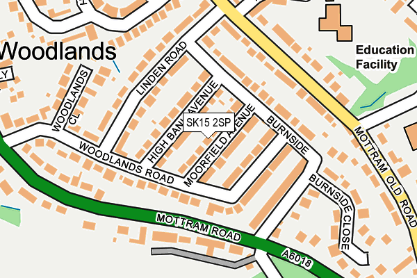 SK15 2SP map - OS OpenMap – Local (Ordnance Survey)