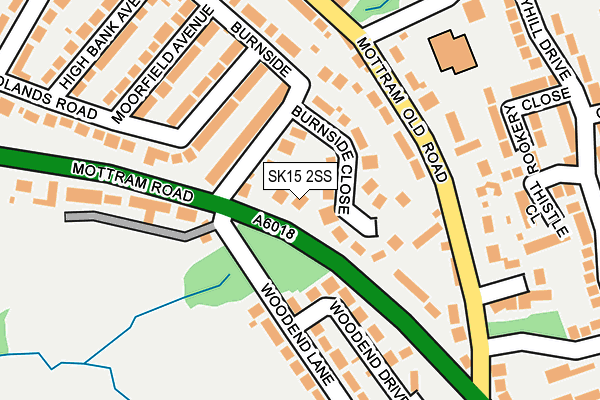 SK15 2SS map - OS OpenMap – Local (Ordnance Survey)