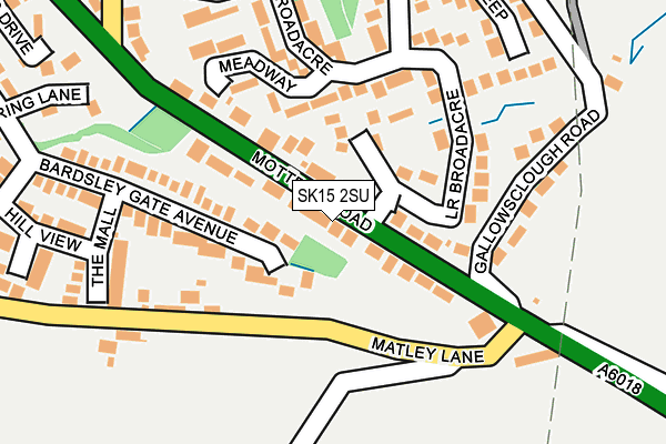 SK15 2SU map - OS OpenMap – Local (Ordnance Survey)