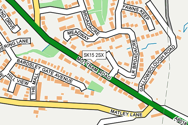 SK15 2SX map - OS OpenMap – Local (Ordnance Survey)