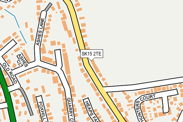 SK15 2TE map - OS OpenMap – Local (Ordnance Survey)