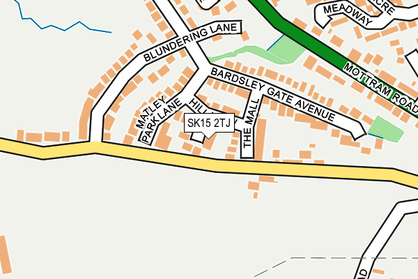 SK15 2TJ map - OS OpenMap – Local (Ordnance Survey)