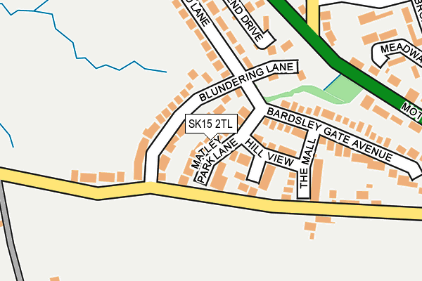 SK15 2TL map - OS OpenMap – Local (Ordnance Survey)