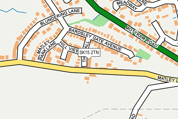 SK15 2TN map - OS OpenMap – Local (Ordnance Survey)