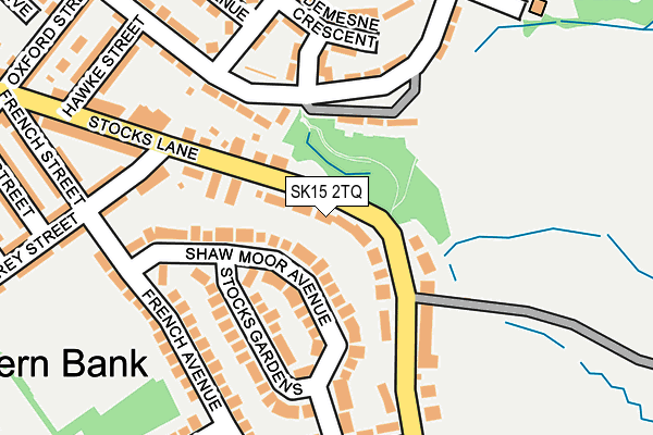 SK15 2TQ map - OS OpenMap – Local (Ordnance Survey)