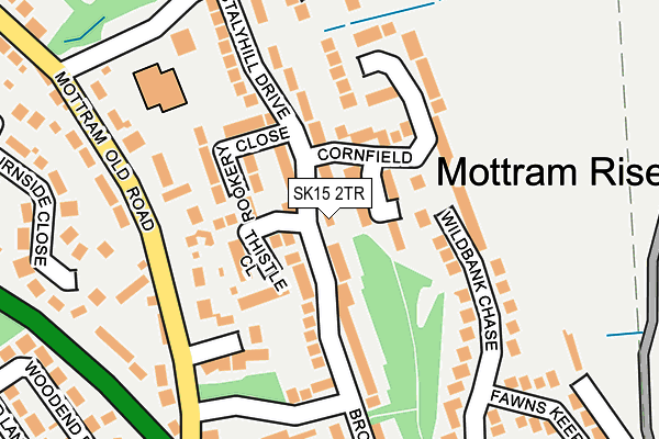 SK15 2TR map - OS OpenMap – Local (Ordnance Survey)