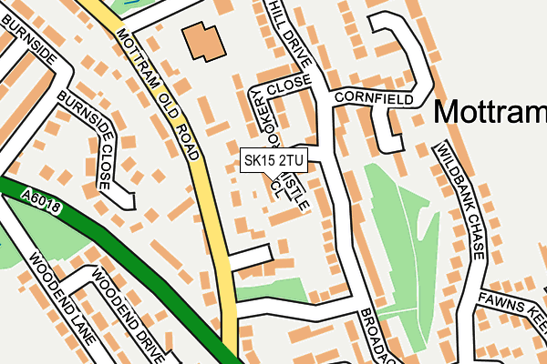 SK15 2TU map - OS OpenMap – Local (Ordnance Survey)