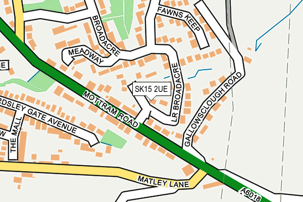 SK15 2UE map - OS OpenMap – Local (Ordnance Survey)