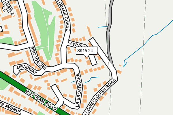 SK15 2UL map - OS OpenMap – Local (Ordnance Survey)