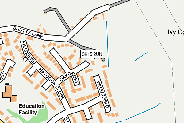 SK15 2UN map - OS OpenMap – Local (Ordnance Survey)