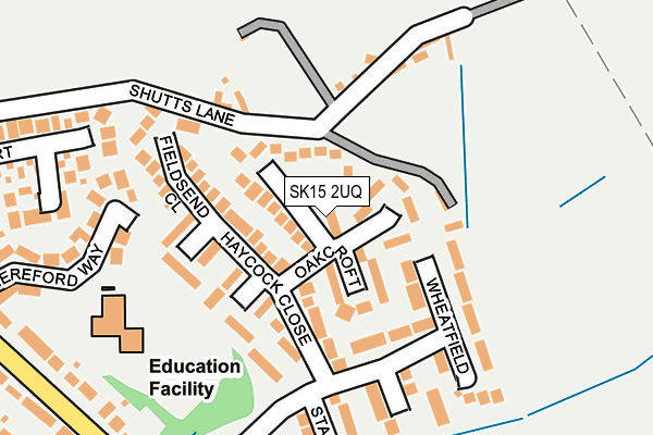 SK15 2UQ map - OS OpenMap – Local (Ordnance Survey)