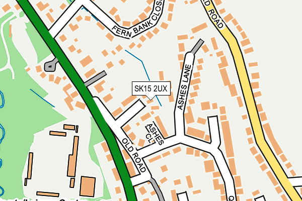 SK15 2UX map - OS OpenMap – Local (Ordnance Survey)