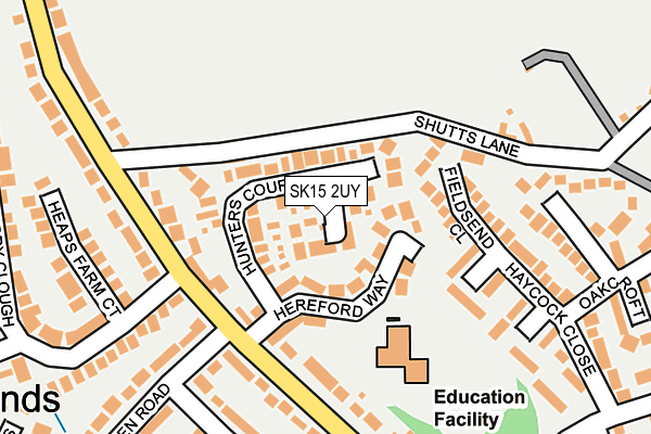 SK15 2UY map - OS OpenMap – Local (Ordnance Survey)
