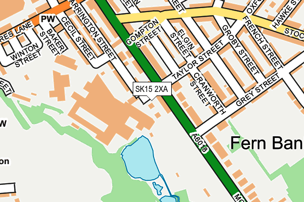 SK15 2XA map - OS OpenMap – Local (Ordnance Survey)
