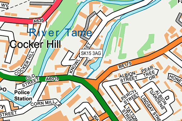 SK15 3AG map - OS OpenMap – Local (Ordnance Survey)