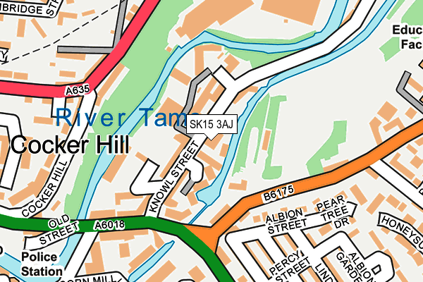 SK15 3AJ map - OS OpenMap – Local (Ordnance Survey)