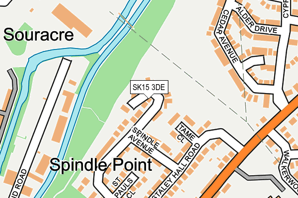 SK15 3DE map - OS OpenMap – Local (Ordnance Survey)
