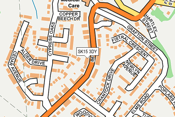 SK15 3DY map - OS OpenMap – Local (Ordnance Survey)