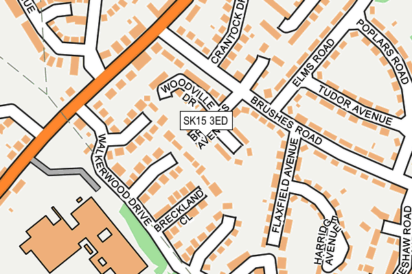 SK15 3ED map - OS OpenMap – Local (Ordnance Survey)