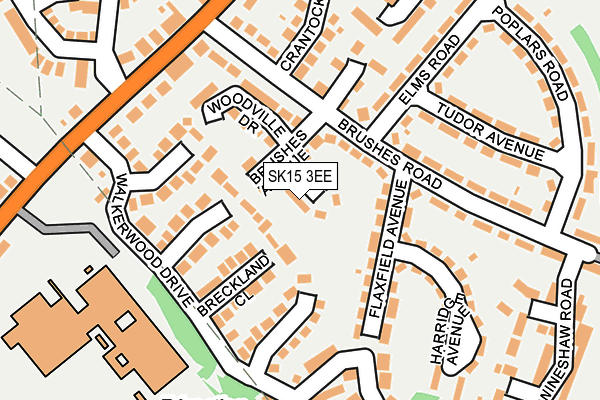 SK15 3EE map - OS OpenMap – Local (Ordnance Survey)