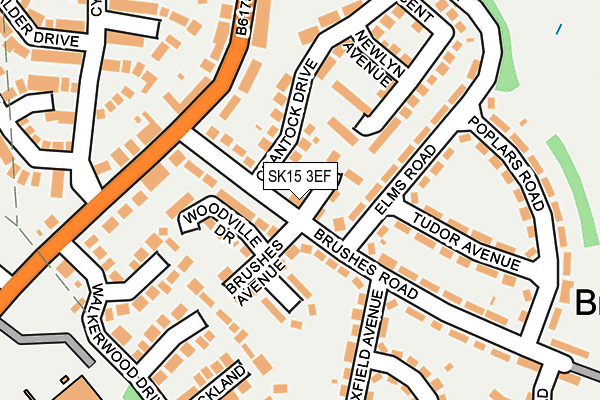 SK15 3EF map - OS OpenMap – Local (Ordnance Survey)