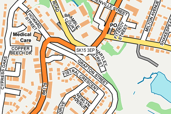 SK15 3EP map - OS OpenMap – Local (Ordnance Survey)