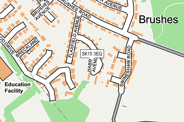 SK15 3EQ map - OS OpenMap – Local (Ordnance Survey)