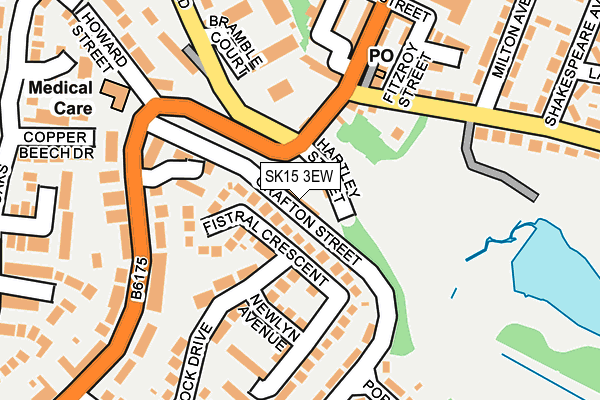 SK15 3EW map - OS OpenMap – Local (Ordnance Survey)