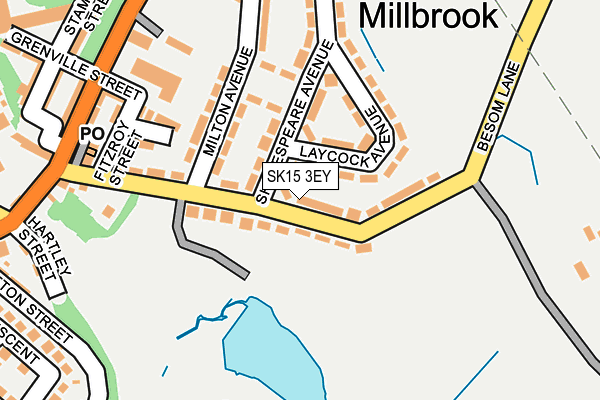 SK15 3EY map - OS OpenMap – Local (Ordnance Survey)