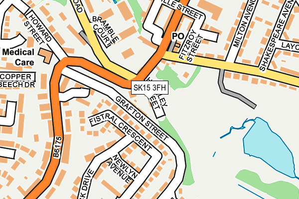 SK15 3FH map - OS OpenMap – Local (Ordnance Survey)