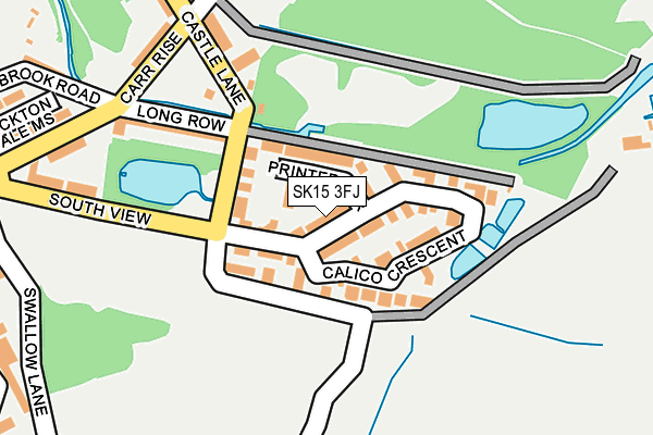 SK15 3FJ map - OS OpenMap – Local (Ordnance Survey)