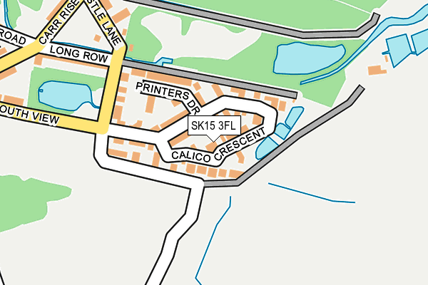 SK15 3FL map - OS OpenMap – Local (Ordnance Survey)