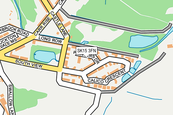 SK15 3FN map - OS OpenMap – Local (Ordnance Survey)