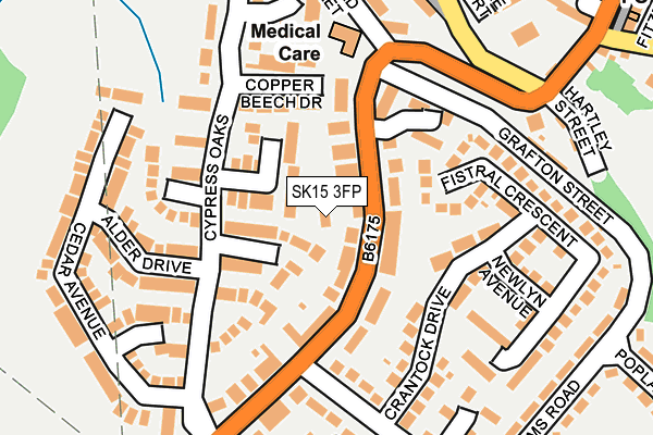 SK15 3FP map - OS OpenMap – Local (Ordnance Survey)