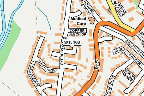 SK15 3GB map - OS OpenMap – Local (Ordnance Survey)