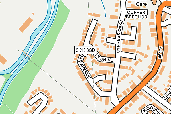 SK15 3GD map - OS OpenMap – Local (Ordnance Survey)