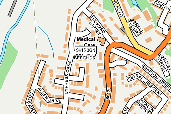 SK15 3GN map - OS OpenMap – Local (Ordnance Survey)