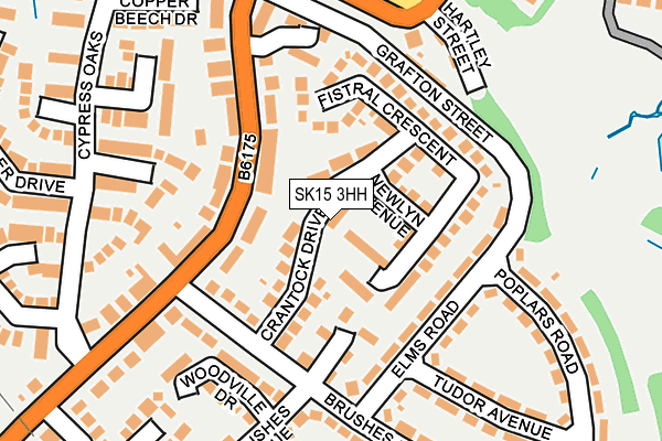 SK15 3HH map - OS OpenMap – Local (Ordnance Survey)