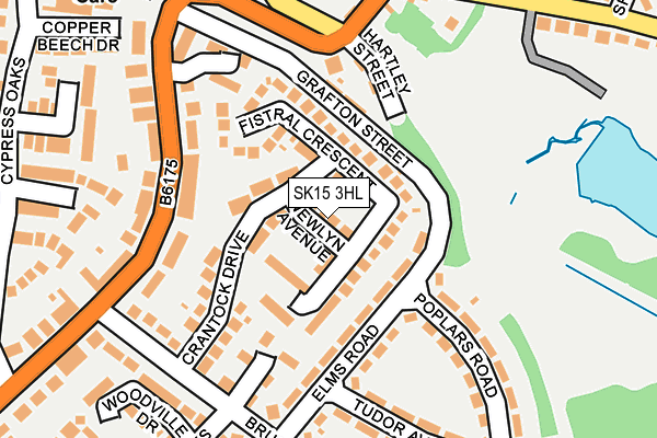 SK15 3HL map - OS OpenMap – Local (Ordnance Survey)